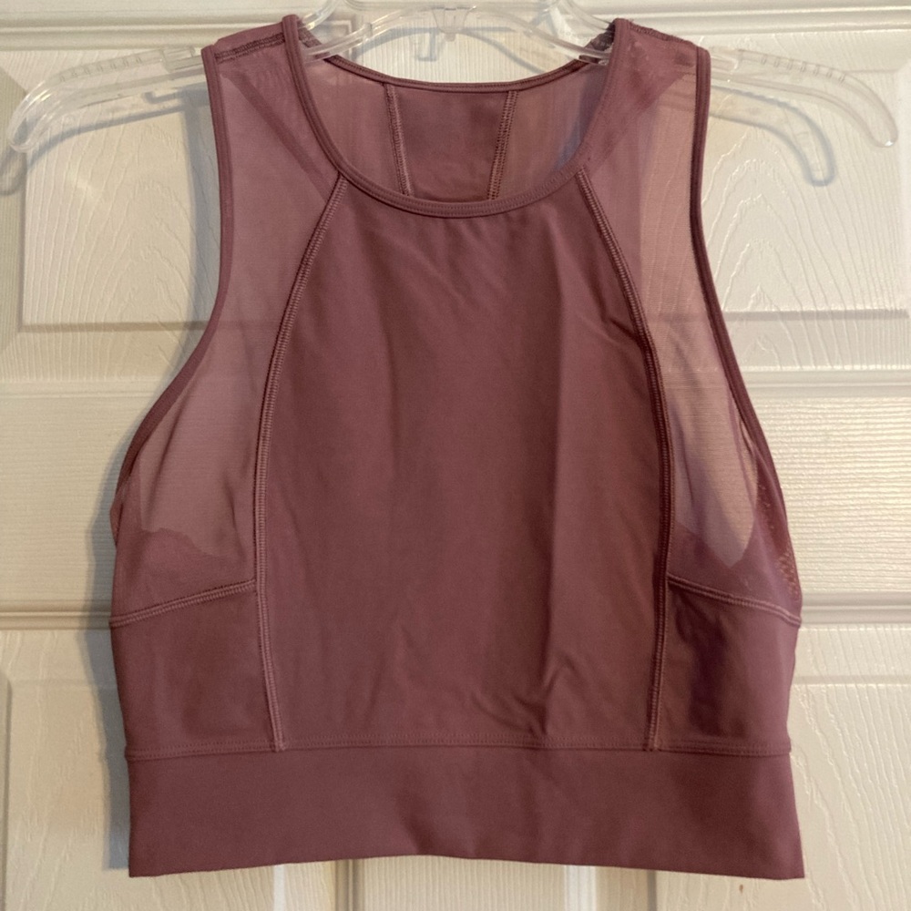 Lululemon High Neck Sports Bra with Mesh Panels